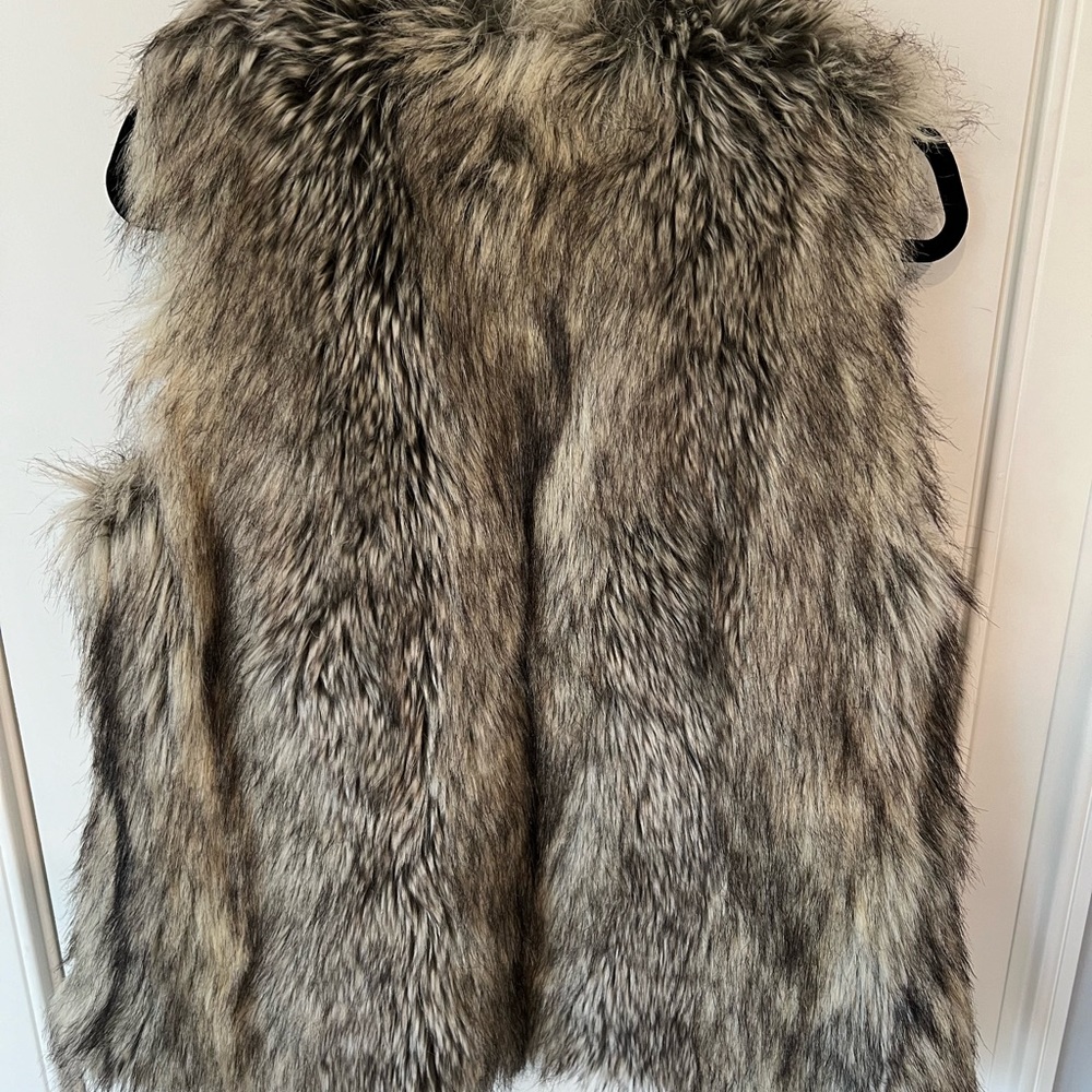 Tinsel Denim Couture Faux Fur Vest